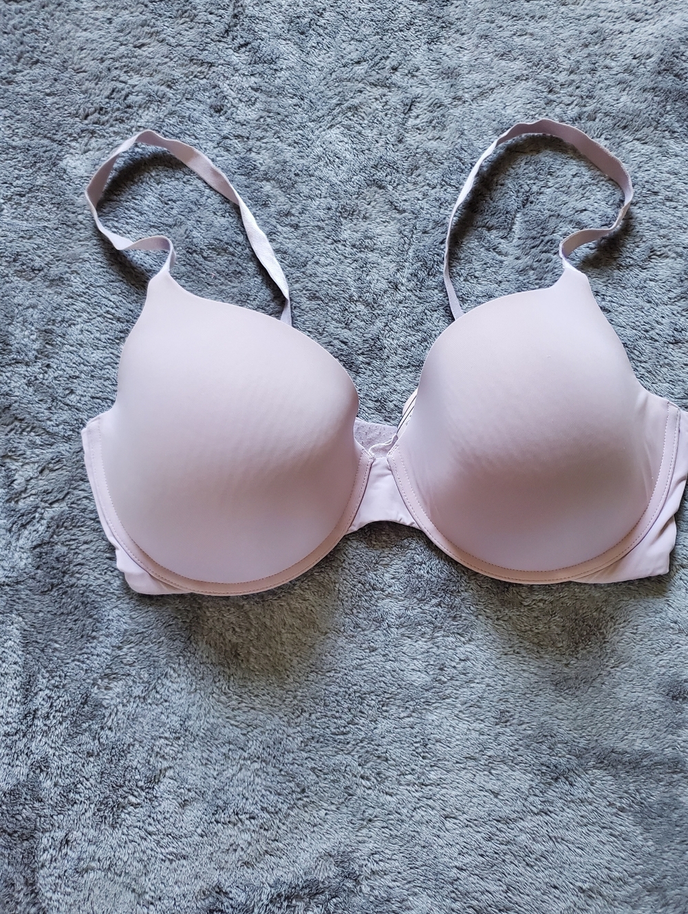 Victoria Secret Light Pink T-Shirt Bra - Classic Smooth Support, Size 38DD